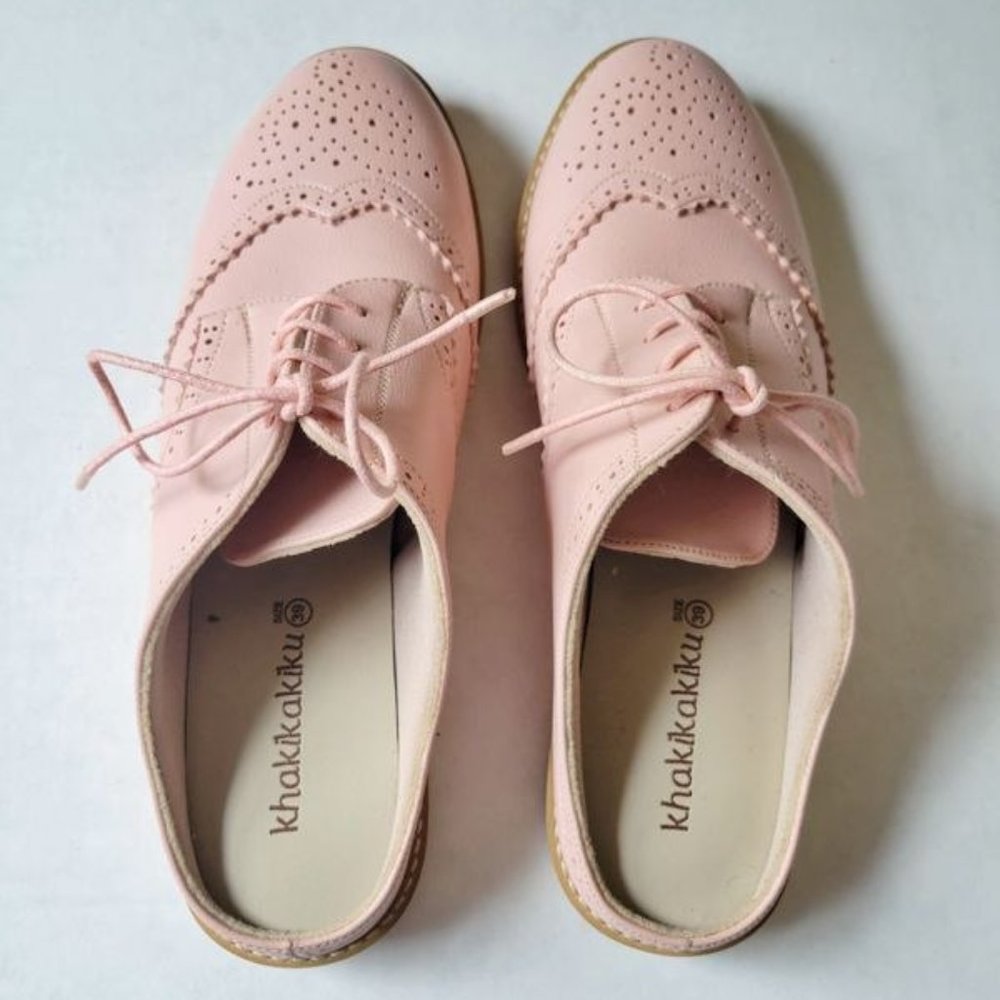 Leather oxford mules, Sz 39